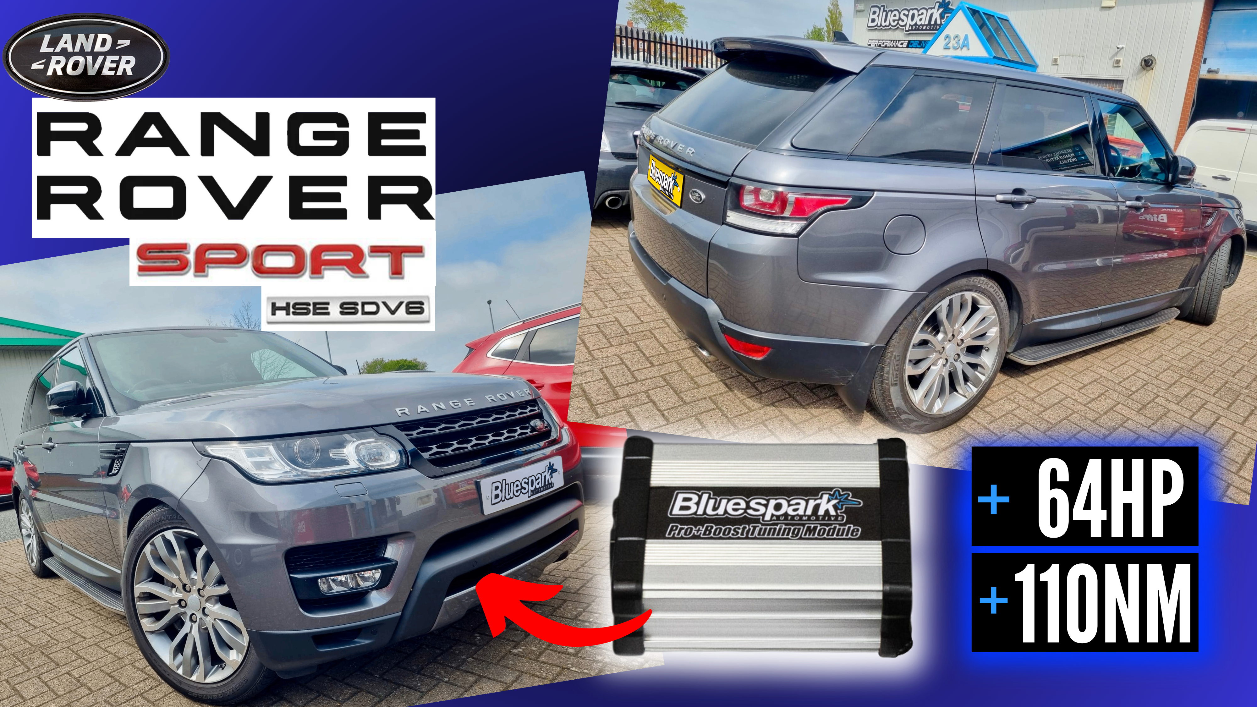 Range Rover Sport SDV6 3.0 HSE - 306hp Performance Tuning with Chip Tuning Box
