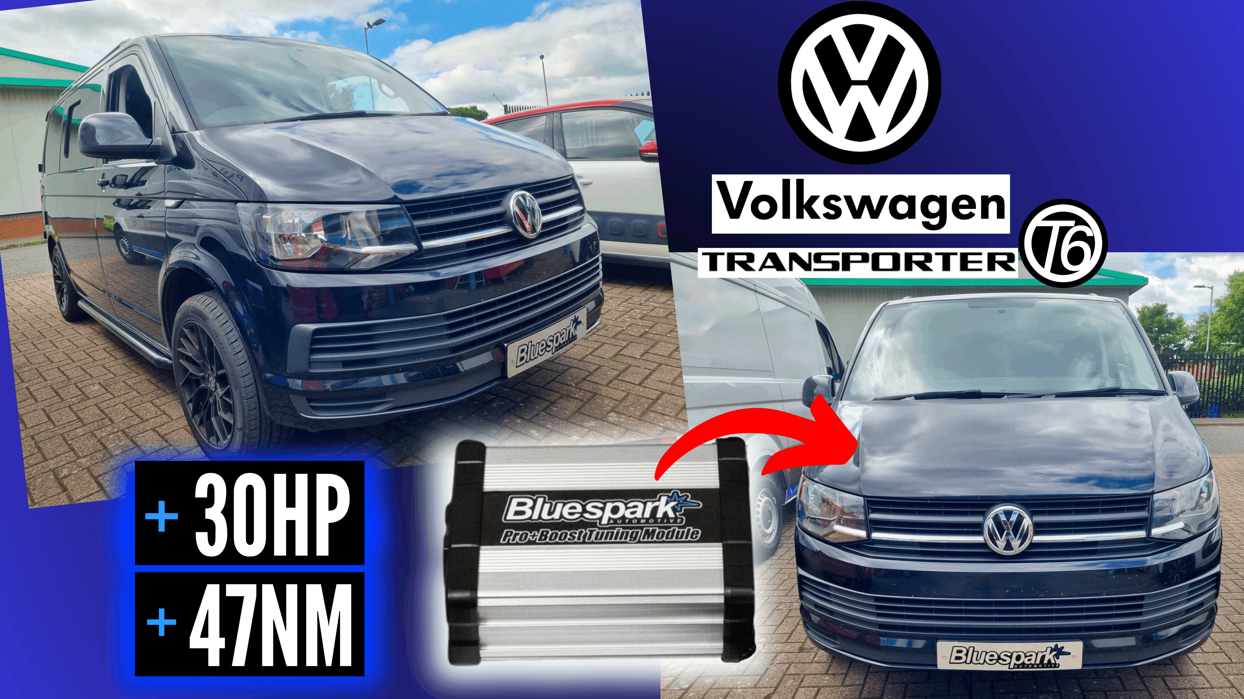 VW Transporter T6 2.0 TDI - 102hp Performance Tuning with Chip Tuning Box