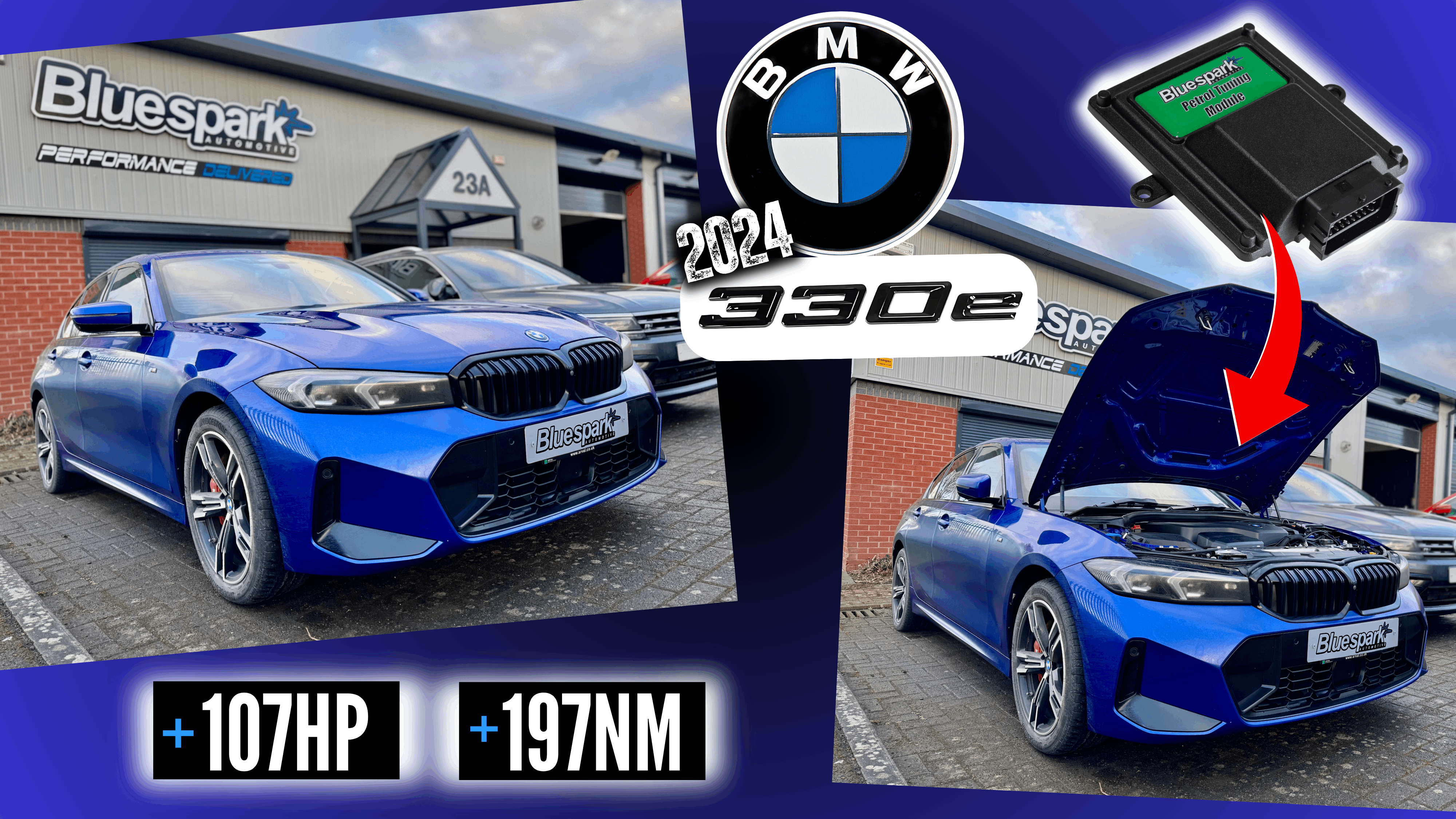 BMW 330e 2024 (G20 - B48) - 292hp Locked ECU Performance Tuning with Chip Tuning Box