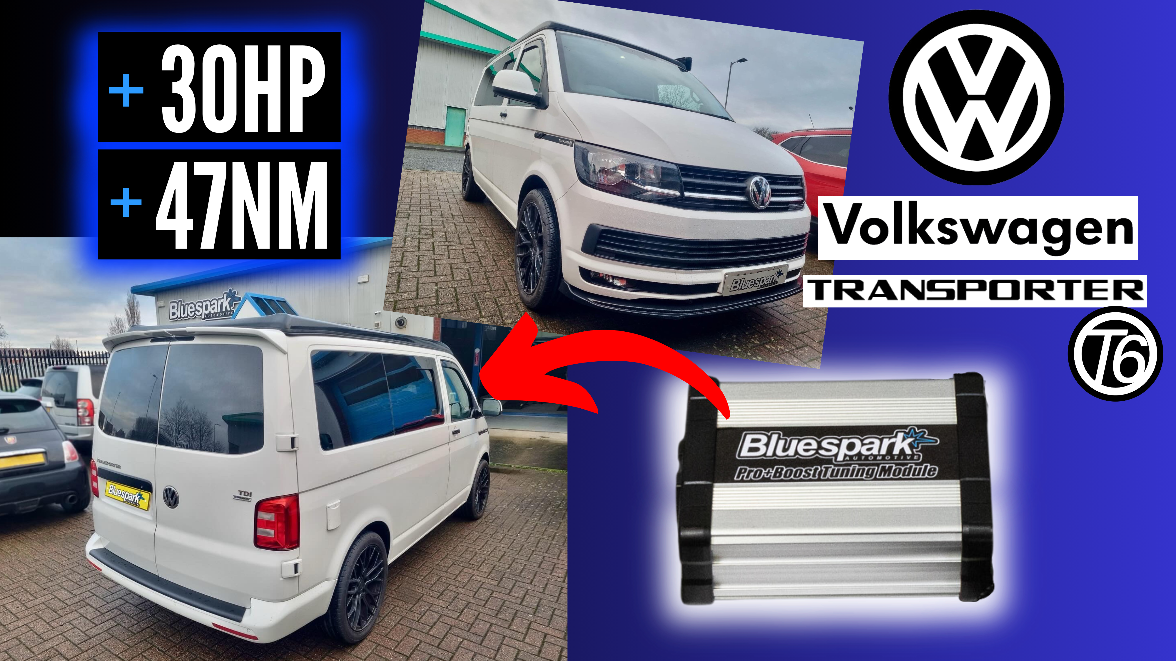 VW Transporter T6 - 102hp Performance Tuning with Chip Tuning Box
