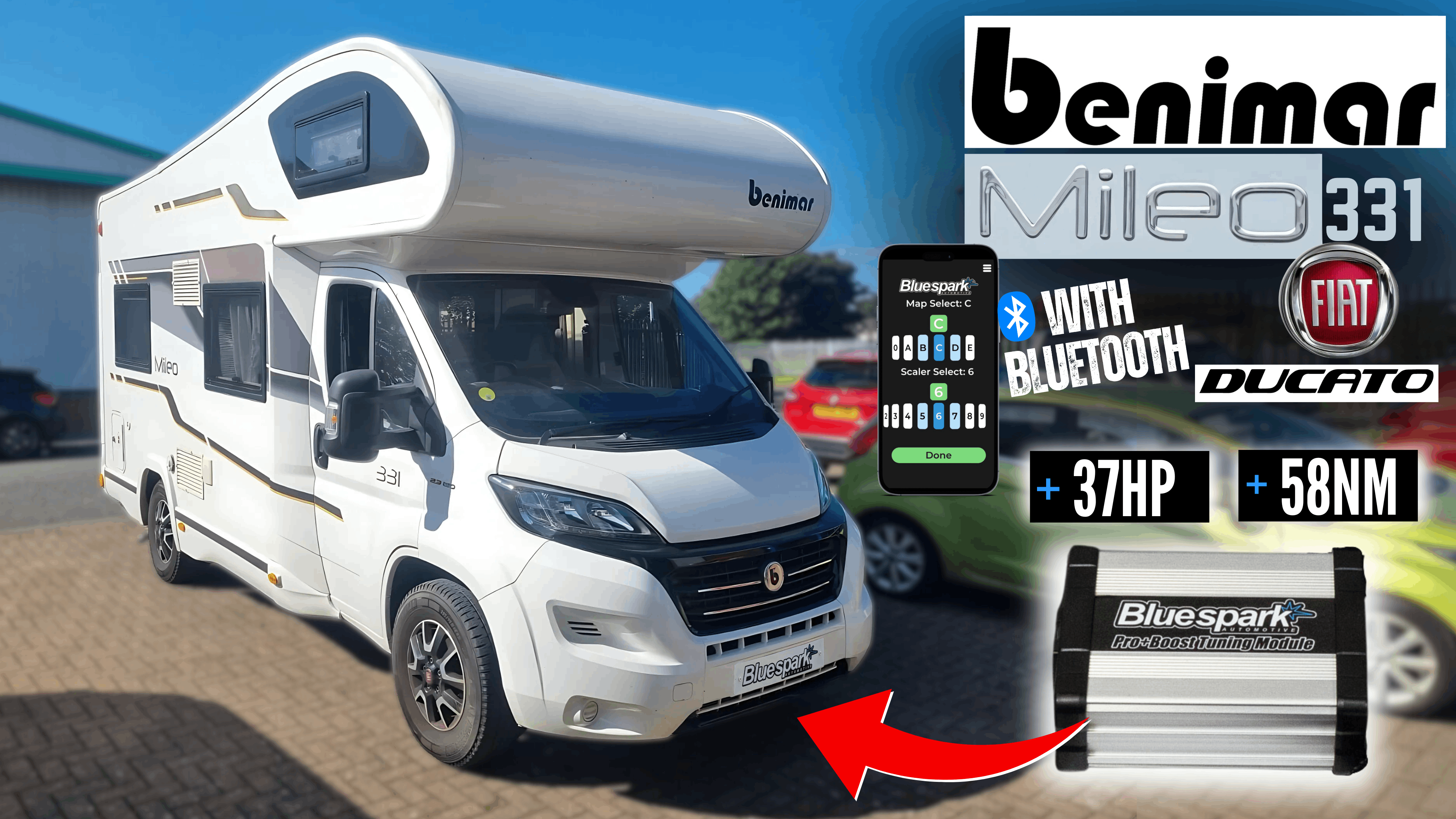 Benimar Mileo 331 (Fiat Ducato 2.3) - 150hp Performance Tuning with Chip Tuning Box