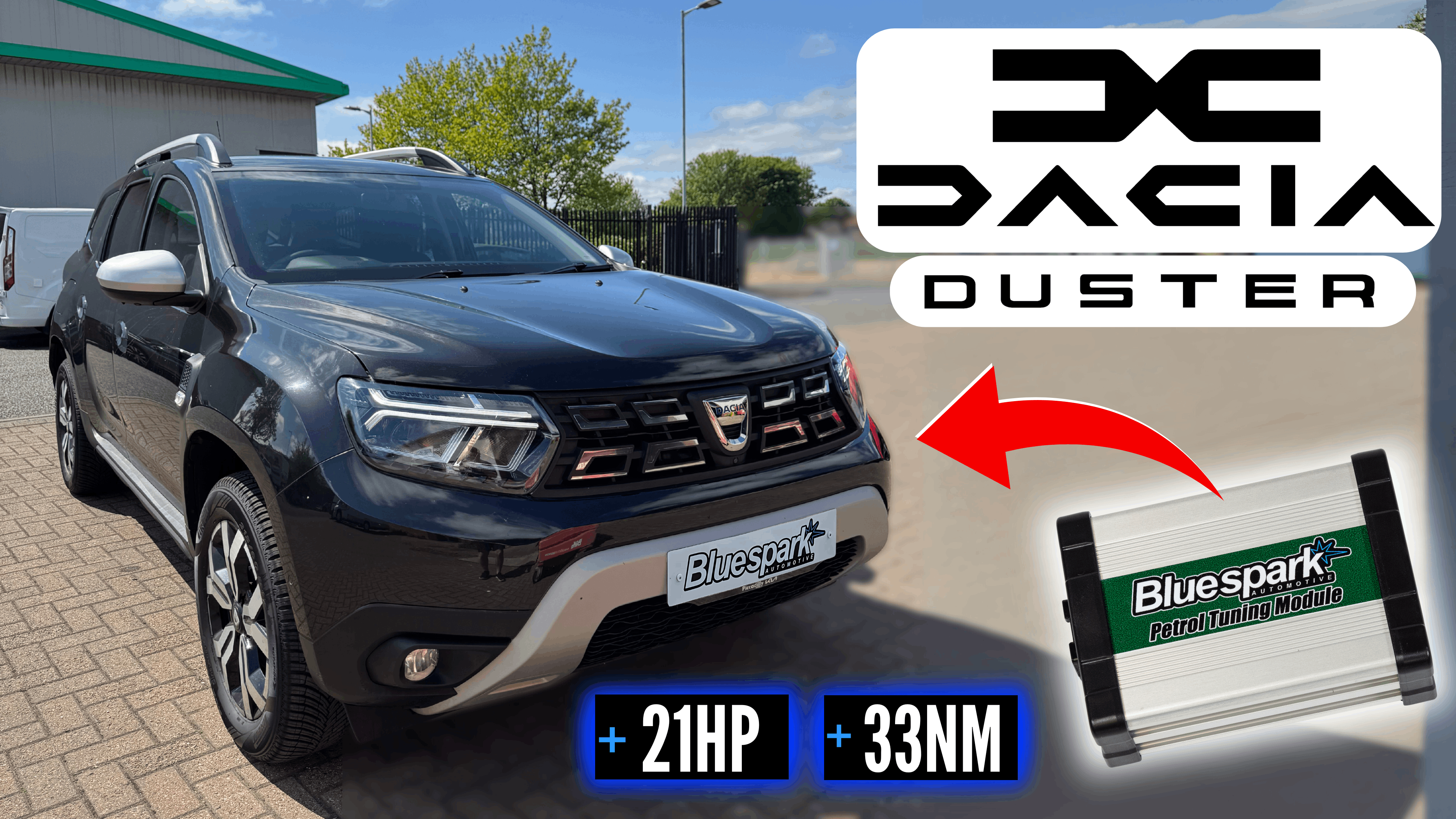 Dacia Duster 1.3 TCe 2022 - 131hp Performance Tuning with Chip Tuning Box