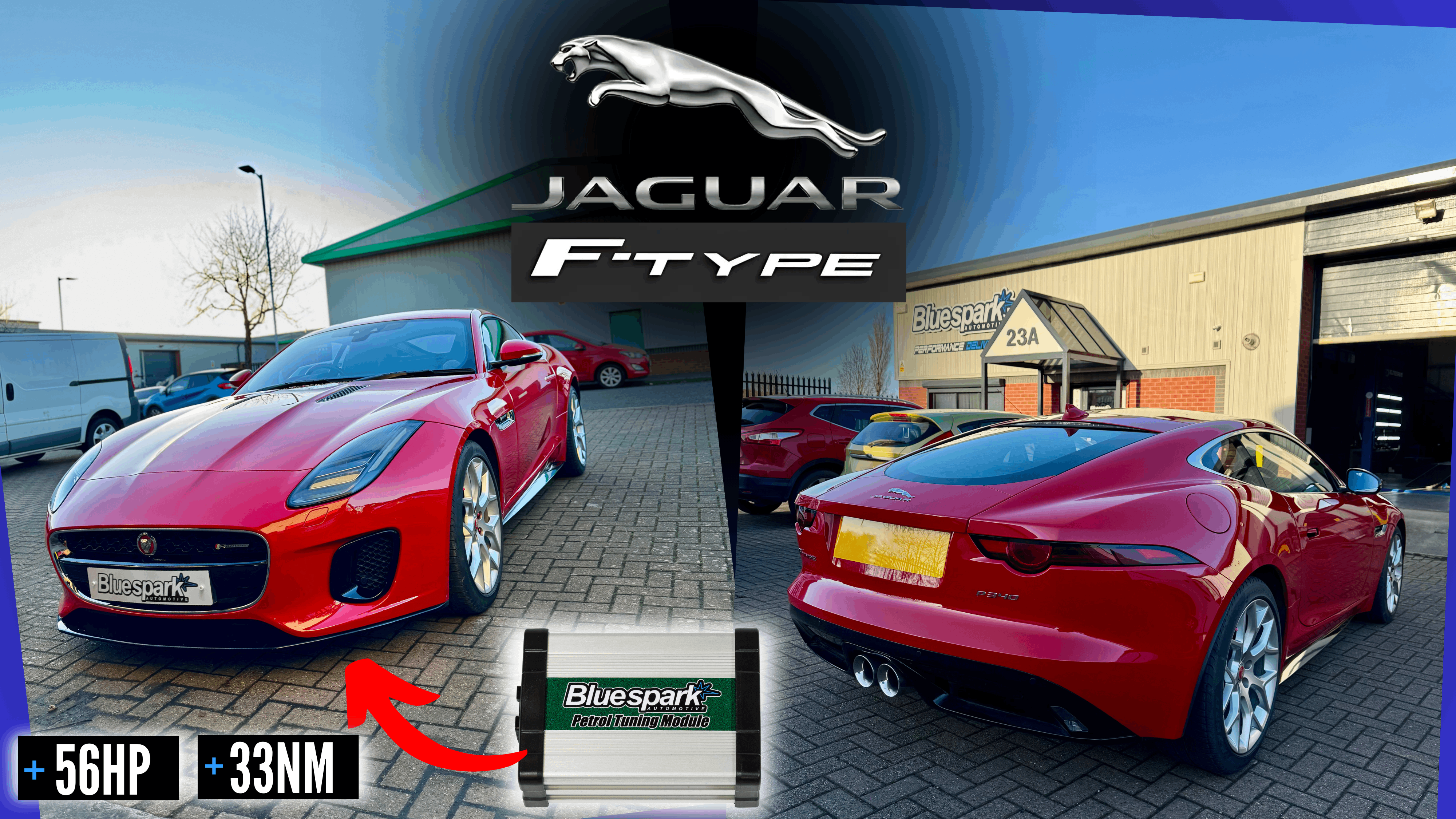 Jaguar F-Type 3.0 V6 - 340hp Performance Tuning with Chip Tuning Box