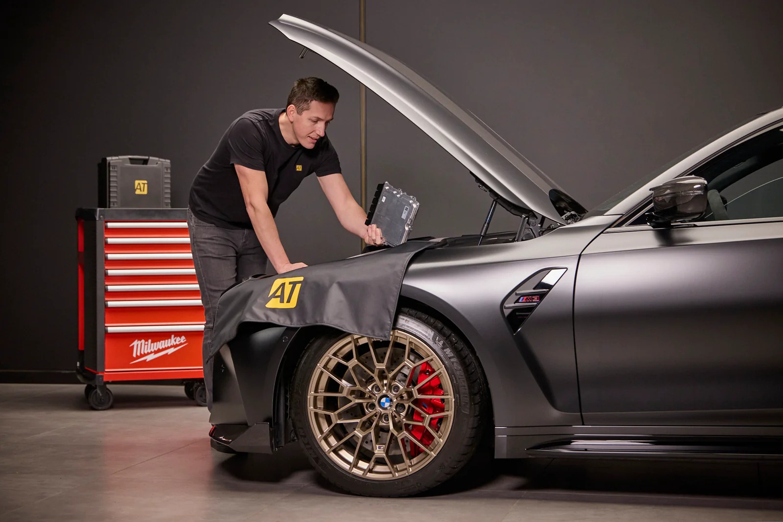 BMW ECU removed from vehicle for Autotuner unlock process