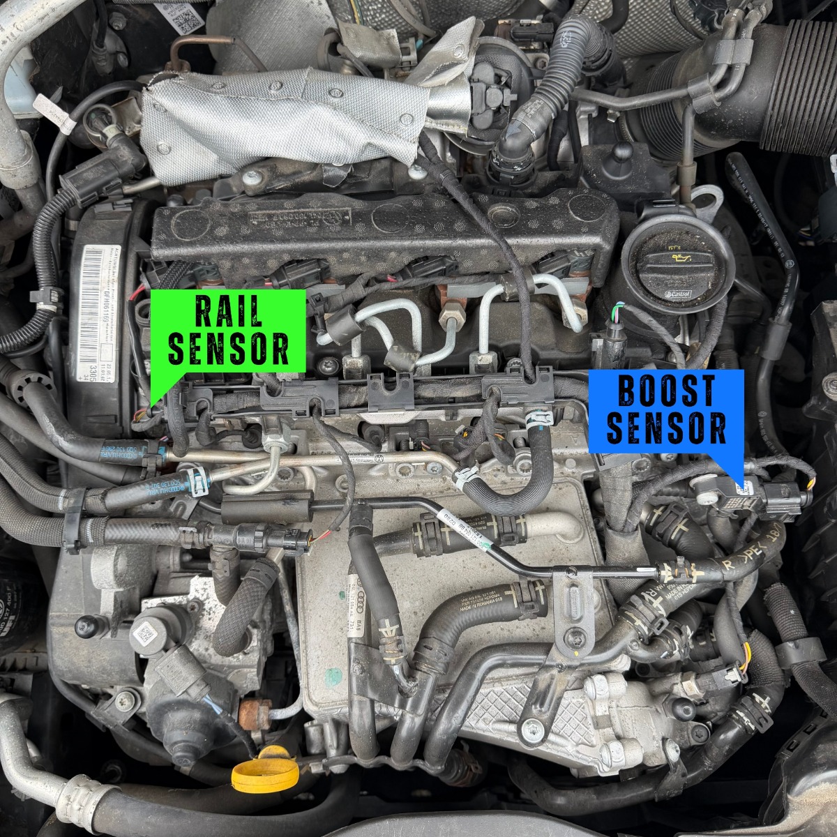 Locating the engine sensors