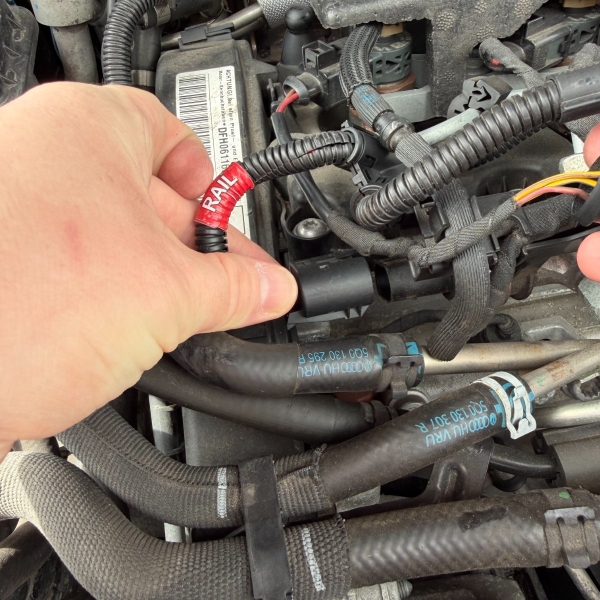 Connecting the Bluespark rail sensor plug